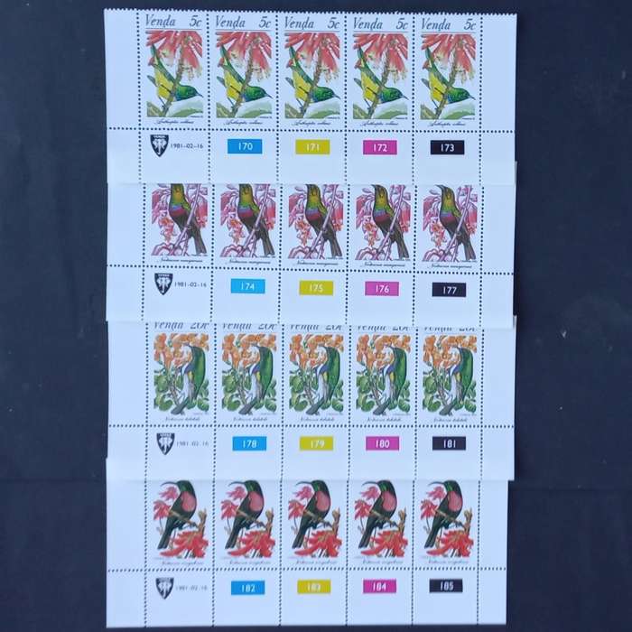 Venda - 1981 Sunbirds - Full Set of Controls - MNH