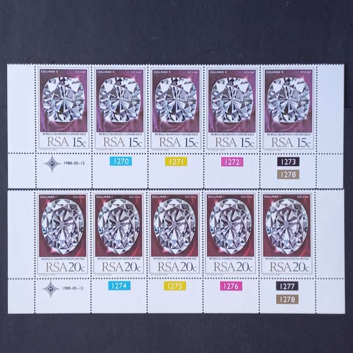 RSA - 1980 World Diamond Congress - Full Set of Controls - MNH