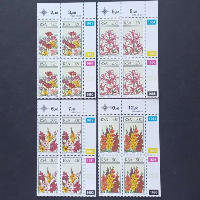 RSA - 1985 SA Floral Emigrants - Full Set of Controls - MNH
