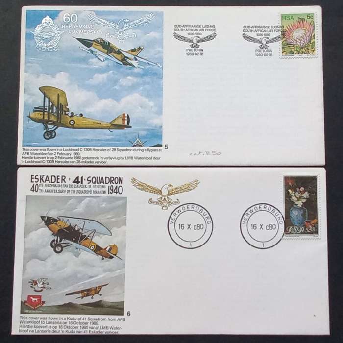Thematics - RSA - Selection of South African Air Force Covers