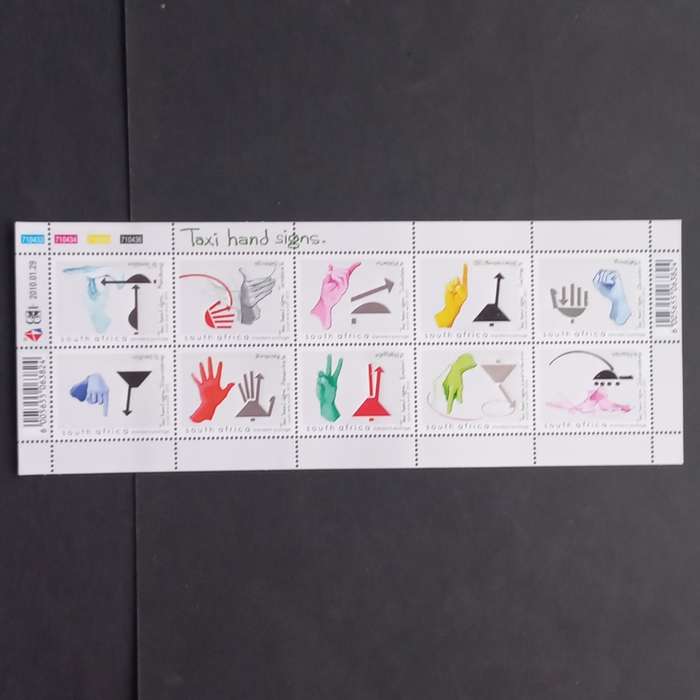 RSA - 2010 Taxi Handsigns - Full Sheetlet of 10 - MNH