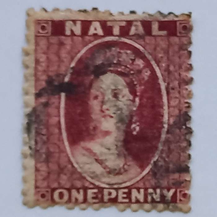 Natal - 1863 Queen Victoria (Perf 13) - 1d Carmine-lake - Single - Used