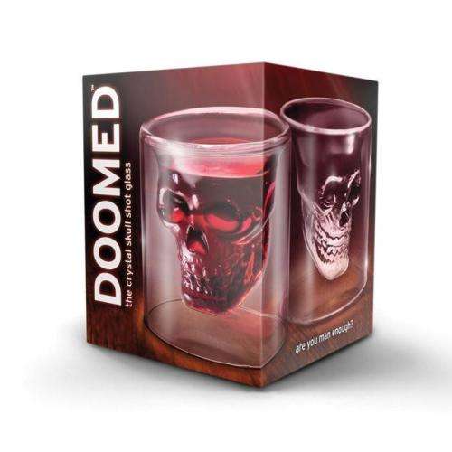 Crystal Skull decanter (350ml) + 2 shot Glasses (set)
