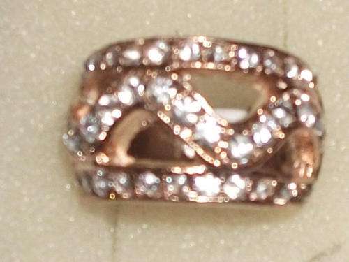 DESIGNER GOLD FUSION RING WITH SIM DIAMONDS SIZE 7,8 OR 9