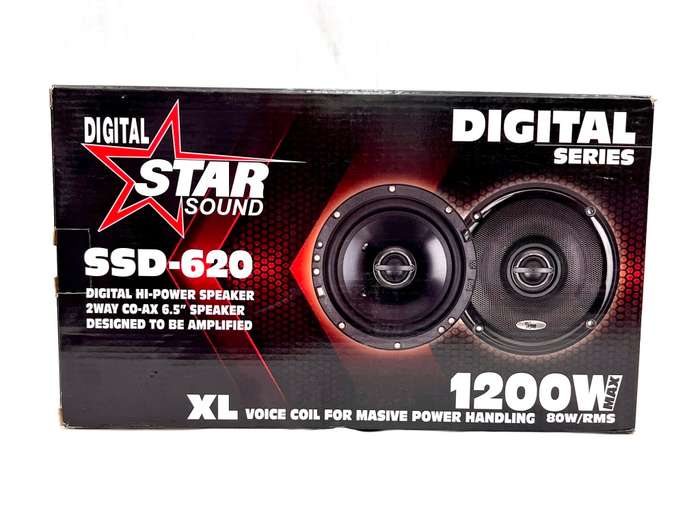 Starsound Digital SSD-620 6.5" 80w rms 2way Coaxial Speakers (pair)