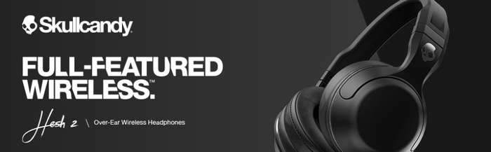 Skullcandy Hesh 2 Bluetooth Wireless Over-Ear Headphones with Microphone