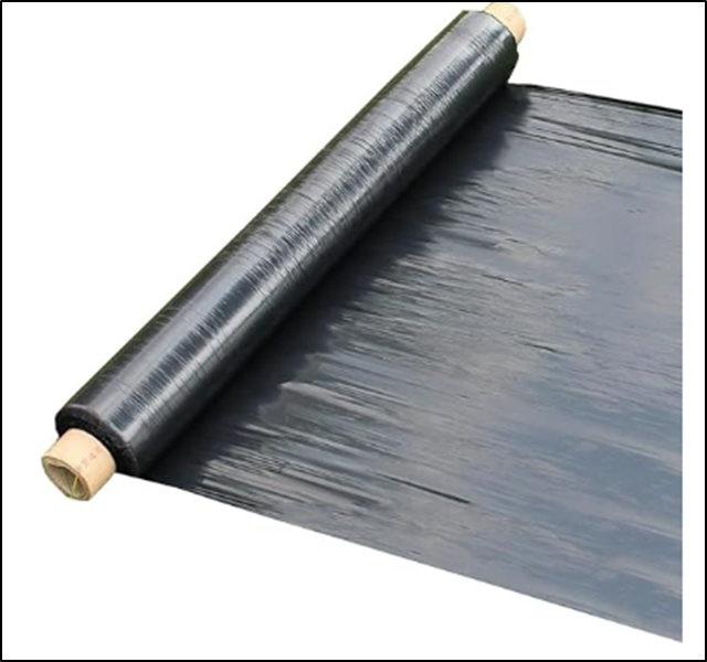 Open land soil protection:  Black plastic film mulch film