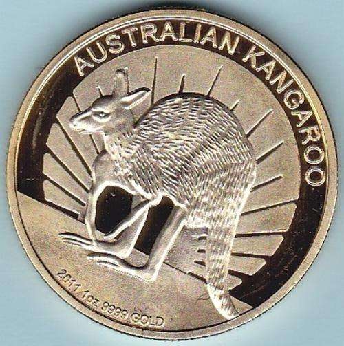 !!FREE SHIPPING!! Australian-Kangaroo 32mm-1oz 9999 goldplated coin-2011(NEW)