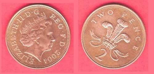 Great Britain 2 Pence, 2004