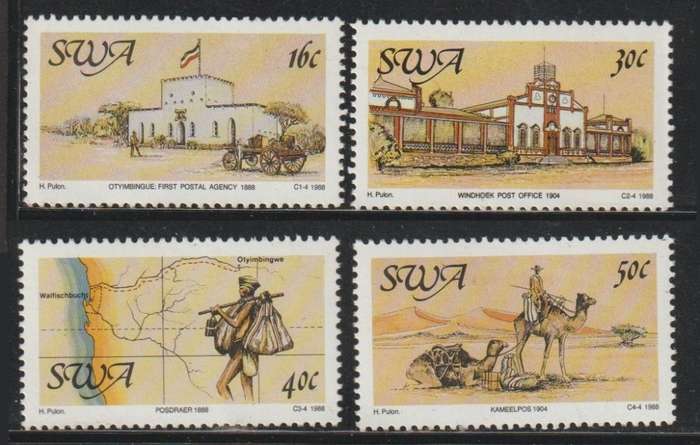 SWA The 100th Anniversary of Postal Service in South West Africa 1988 CV R120+