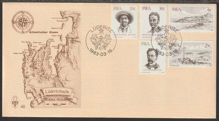 SWA-FDC NO 40 The 100th Anniversary of Foundation of Luderitz 1983