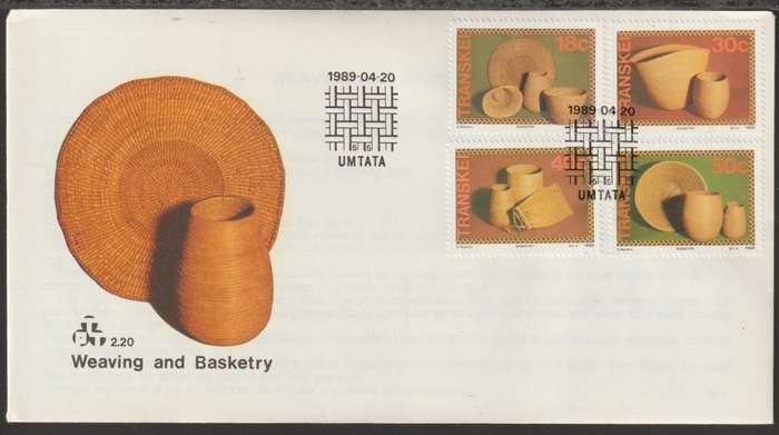 Transkei FDC No 2.20 Basketry 1989