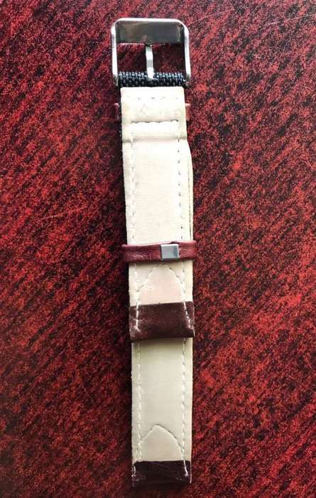 18 MM LEATHER & NYLON WATCH BAND-EXTENDED LENGTH 193 MM