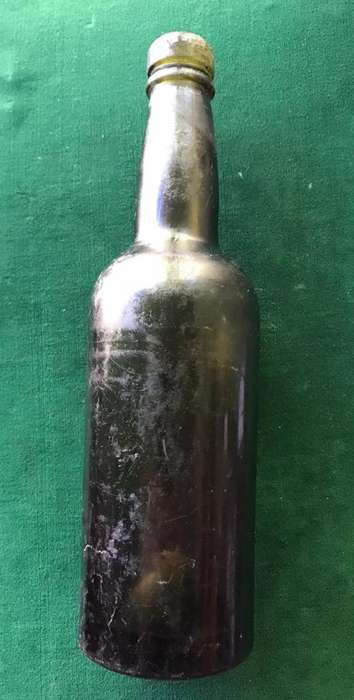 EARLY BEER BOTTLE-NO MARKINGS-END 1800`S-1900-HEIGHT 23CM