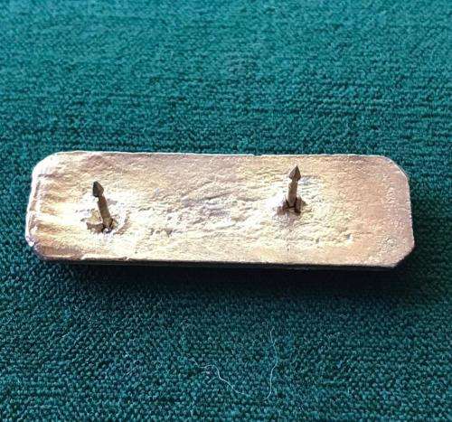 SAAF GOLD COLOUR RIFLE MARKSMAN BREAST BADGE FOR INSTRUCTOR- 2 PINS