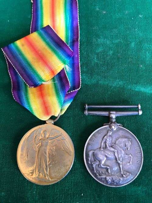 WW1 MEDAL PAIR TO 7279 A. SJT C. CROUCH R.E.- THE MEDALS ARE UNRESEARCHED