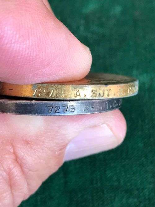 WW1 MEDAL PAIR TO 7279 A. SJT C. CROUCH R.E.- THE MEDALS ARE UNRESEARCHED