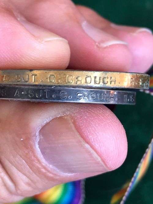 WW1 MEDAL PAIR TO 7279 A. SJT C. CROUCH R.E.- THE MEDALS ARE UNRESEARCHED