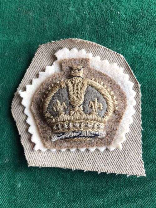 BRITISH WARRANT OFFICER CLASS 3 RANK BADGE-1900`S-1958