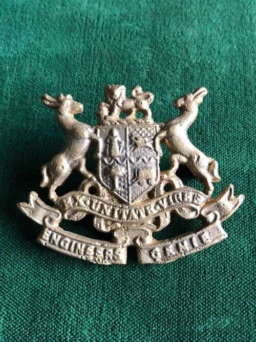 SA ENGINEERS CAP BADGE (CASTING)-WORN 1922-1938- 2 LUGS