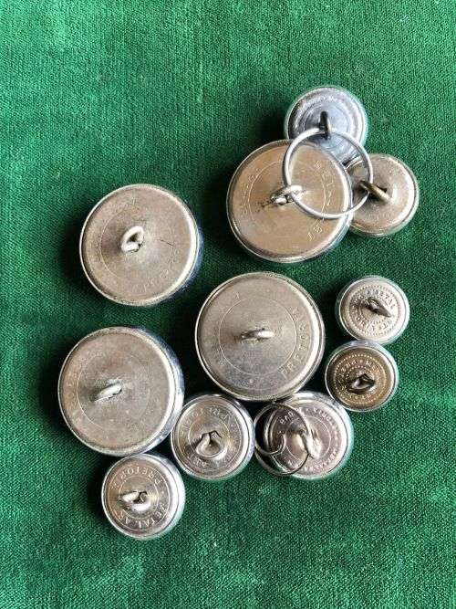 VINTAGE RAILWAY CHROME BUTTONS-11 SOLD IN TOTAL-DIAMETER 28, 19 AND 16 MM