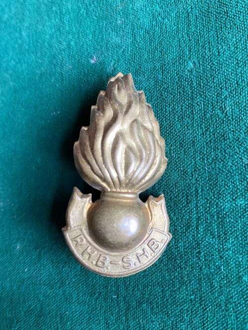 SA RAILWAYS AND HARBOURS BRIGADE COLLAR BADGE- 2 LUGS