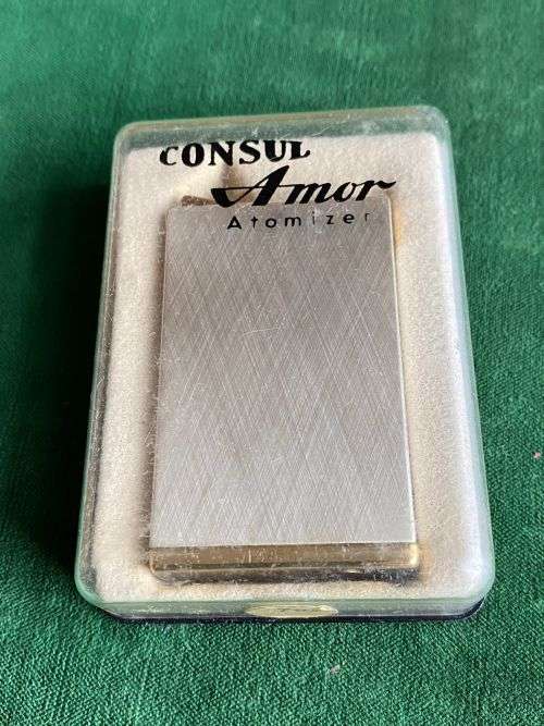 VINTAGE POCKET PERFUME ATOMIZER- CONSUL AMOR- 1950`S W. GERMANY