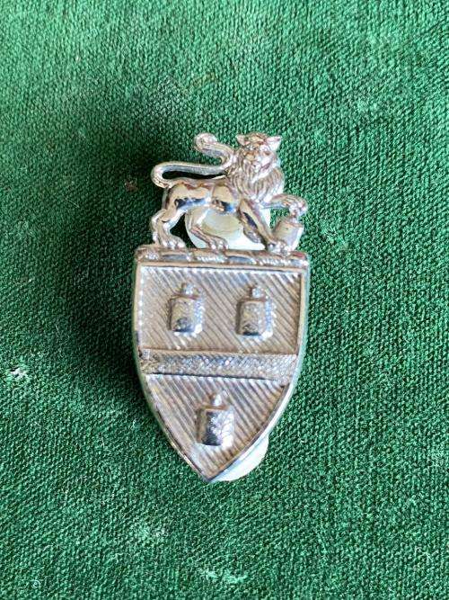 JOHANNESBURG REGIMENT,CHROME COLLAR BADGE-WORN POST 1976- 2 PINS