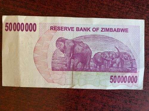 ZIMBABWE 500 MILLION DOLLAR BEARER CHEQUE-USED BUT GOOD CONDITION
