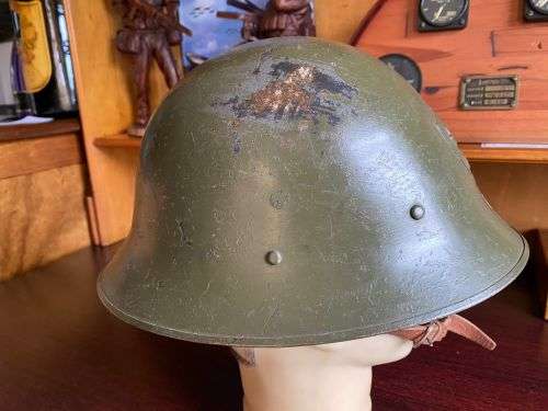 SWEDISH M21-18 -3 CROWN HELMET-VERY RARE
