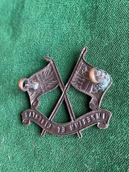 IMPERIAL LIGHT HORSE-BRONZE CAP BADGE-WORN 1913-1939- 2 LUGS