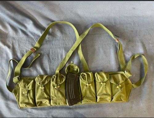 RHODESIAN BUSH WAR USED ORIGINAL AND VERY SCARCE CHI COM TYPE 63 BANDOLIER IN GOOD CONDITION-THE TYP