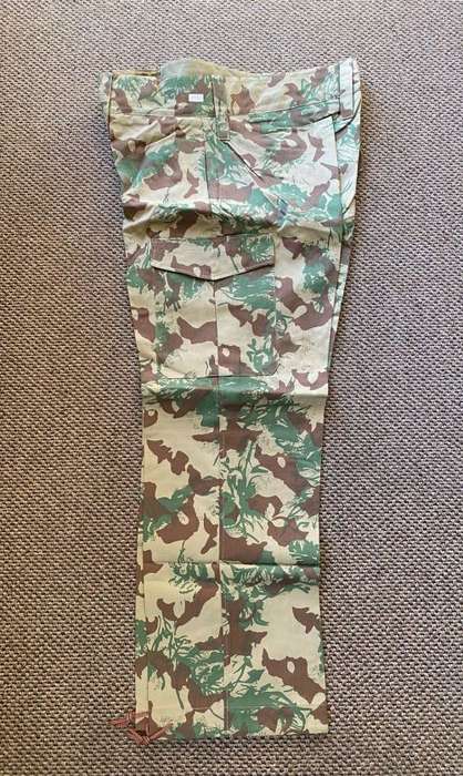 POLICE TASK FORCE 2ND PATTERN CAMO TROUSERS-SIZE 36-LABELLED-PIPE LENGTH 78CM-CONDITION NEW-NEVER W