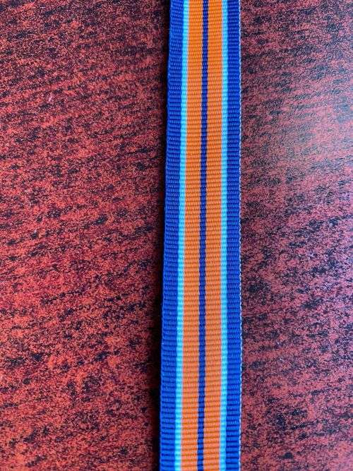 MINIATURE GENERAL SERVICE MEDAL RIBBON-SOLD IN LENGTHS OF 15CM-UNCUT PIECES CAN ALSO BE SOLD