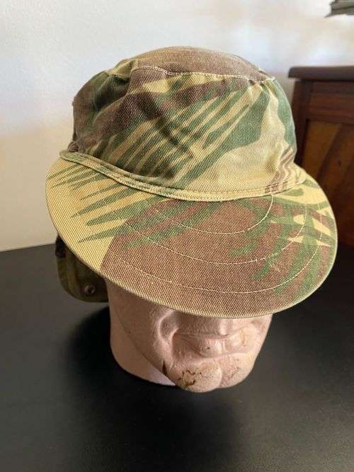 RHODESIAN CAMO FLAP CAP-SIZE 56 -USED BUT GOOD CONDITION