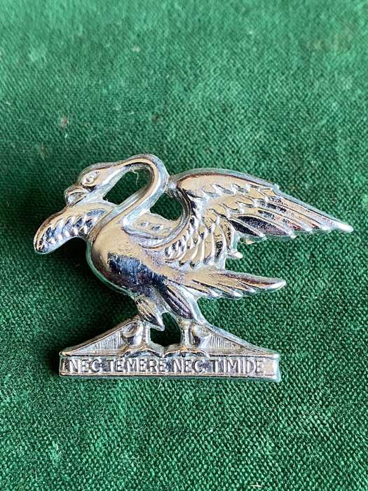 REGIMENT SPRINGS CAP BADGE-WORN POST 1972- 2 LUGS