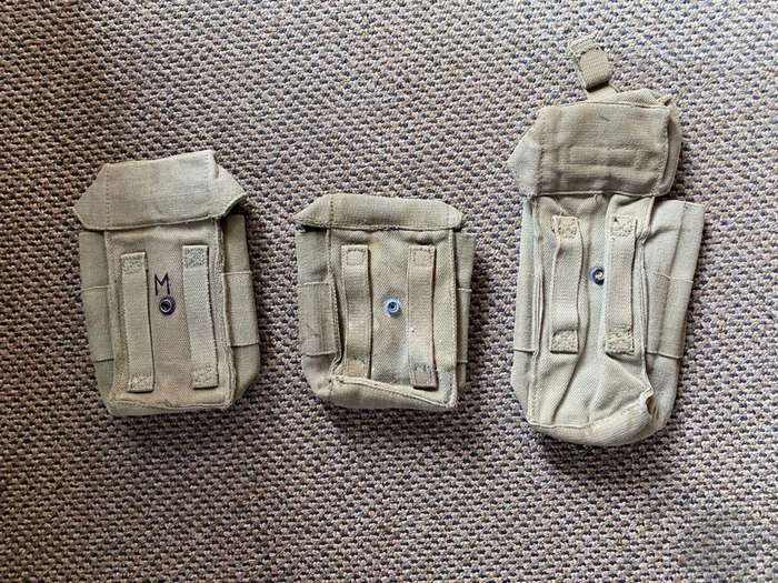 SELECTION OF 3 SADF AMMO POUCHES-SOLD TOGETHER