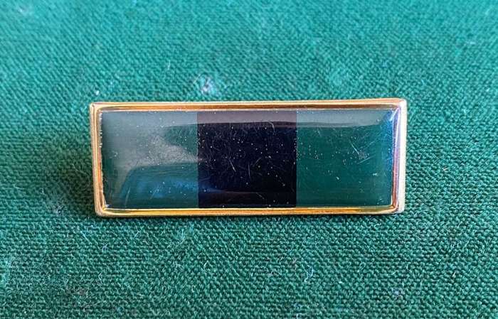 SA INFANTRY CORPS BERET BAR THIRD TYPE-GREEN/BLACK/GREEN- 2 PINS