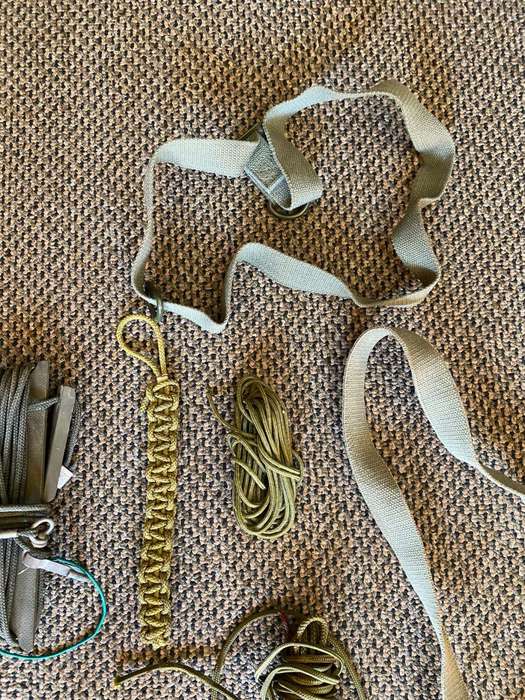 SADF MIXED LOT-PARA CORD-WEBBING STRAPS-BOOBY TRAP/CLAYMORE MINE-CORD