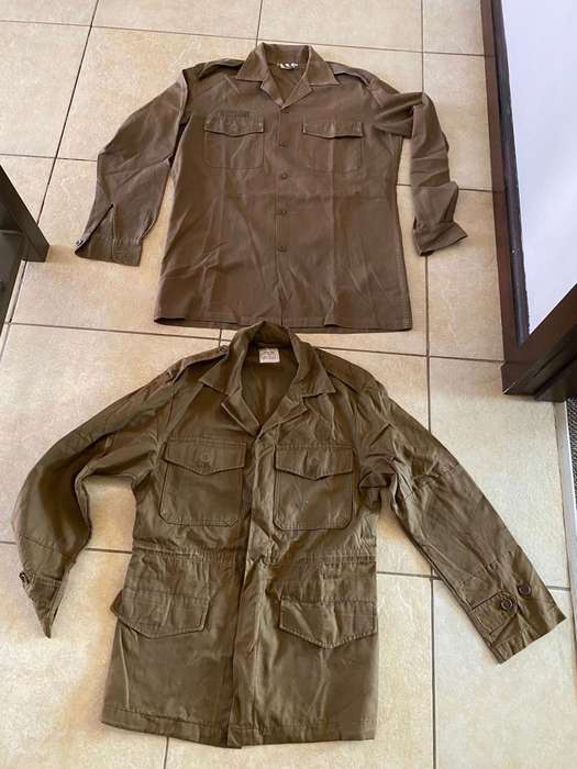 SADF NUTRIA LONG SLEEVE SHIRT-SIZE MEDIUM-MEASURES 56 CM ARMPIT TO ARMPIT-SOLD WITH BUSH JACKET-SIZE