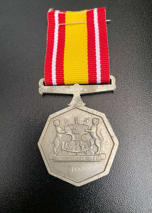 FULL SIZE BOP NKWE MEDAL-FOR OPERATIONAL SERVICE IN DEFENCE OF BOPHUTATHATSWANA OF THE SUPPRESSION O
