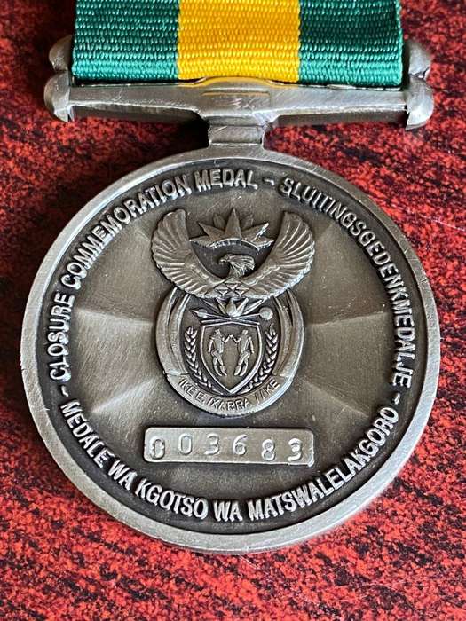 FULL SIZE COMMANDO CLOSURE MEDAL-NUMBERED