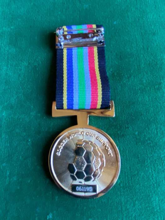 POLICE 2010 SOCCER WORLD CUP MEDAL-NUMBERED