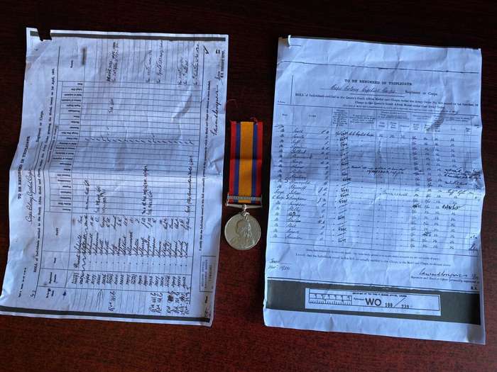 FULL SIZE BOER WAR QSA WITH CAPE COLONY BAR-AWARDED TO 23836 PTE. R.W. SCOTT CCCC CAPE COLONY CYCLE