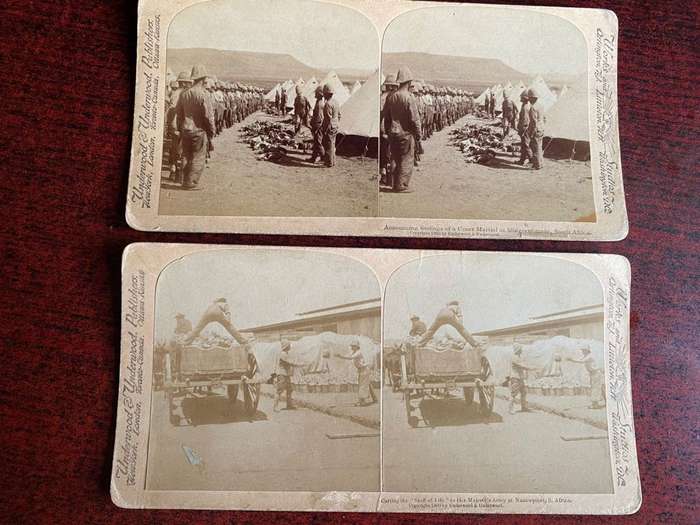 BOER WAR STEREO SCOPIC SLIDES -2 SOLD TOGETHER
