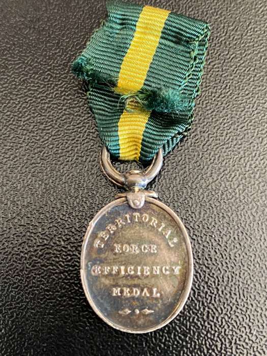 MINIATURE SILVER TERRITORIAL FORCE EFFICIENCY MEDAL