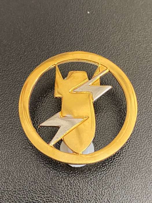 EXPLOSIVE ORDNANCE DISPOSAL,BI-METAL PROFICIENCY BREAST BADGE-APPROVED IN 1983-FULL SIZE-2 PINS