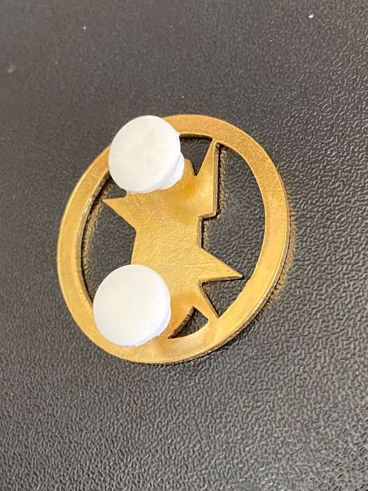 EXPLOSIVE ORDNANCE DISPOSAL,BI-METAL PROFICIENCY BREAST BADGE-APPROVED IN 1983-FULL SIZE-2 PINS