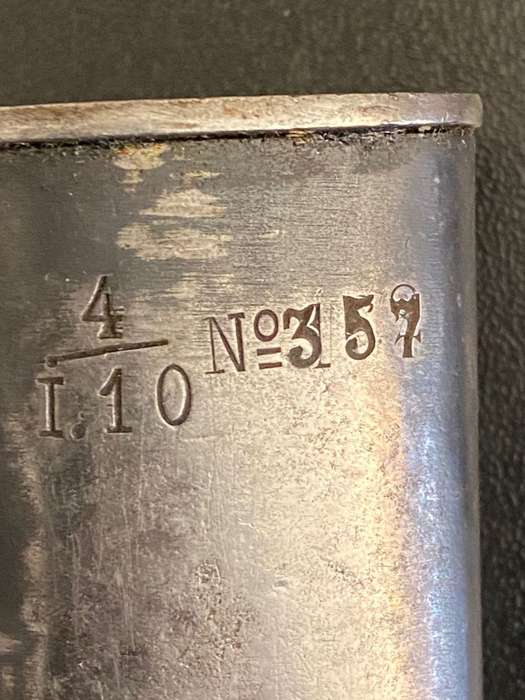 SWEDISH M1896 BAYONET WITH MEDAL SCABBARD EJEAB WITH A CROWN AND ANCHOR MARKINGS ON THE RICASSO-THIS