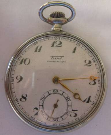 TISSOT ANTIMAGNETIQUE POCKET WATCH PRESENTED TO CAPTAIN D.J.H. MACKEY